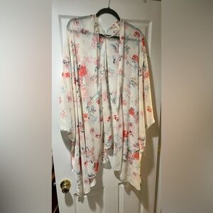 Pink blush maternity chiffon coverup